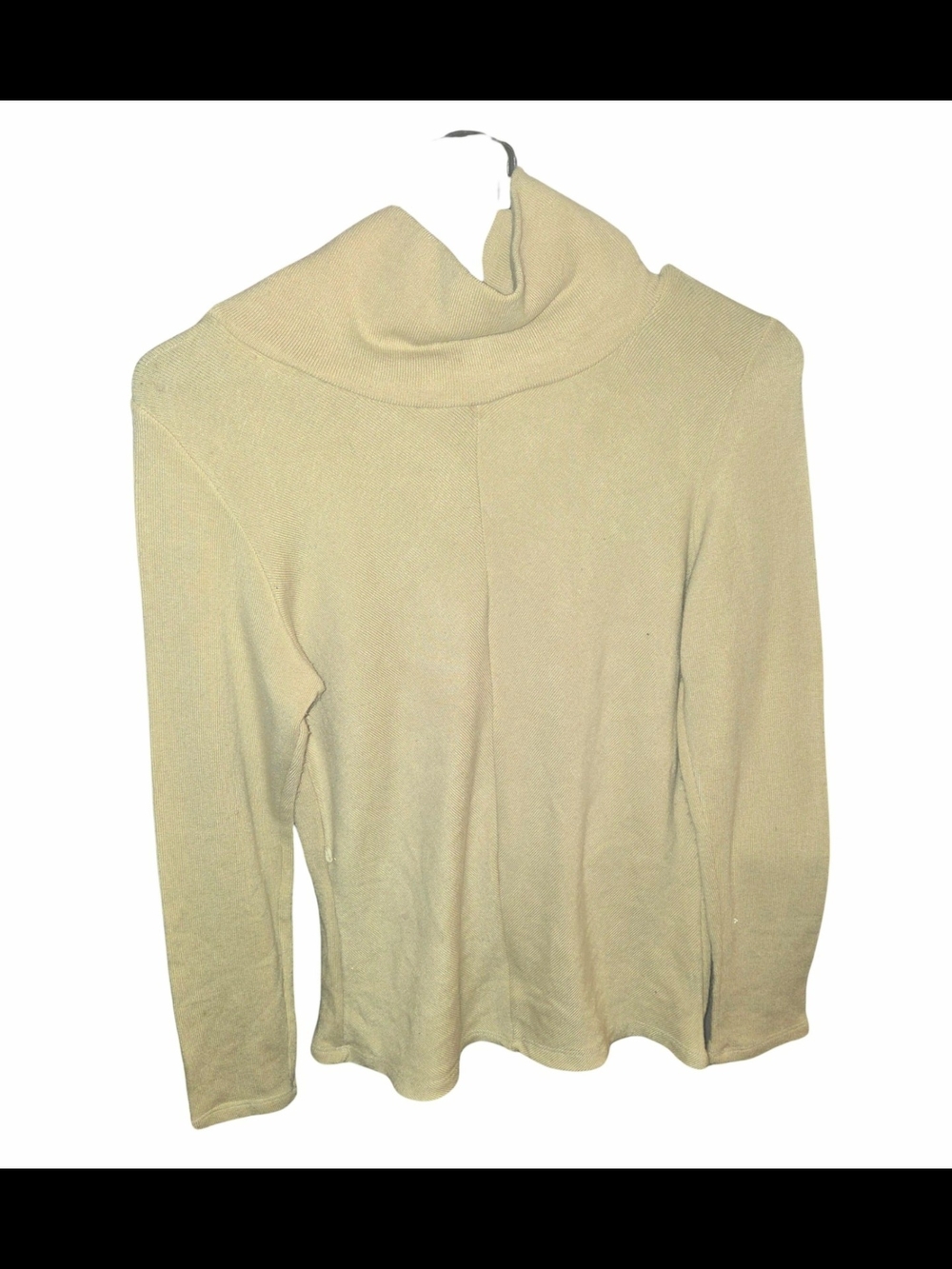 Women's Cream Cowl Neck Long Sleeve Sweater